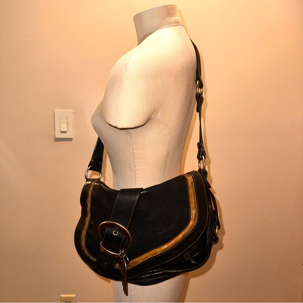 Dior Gaucho Bag in Black Leather - Picture 9 of 9